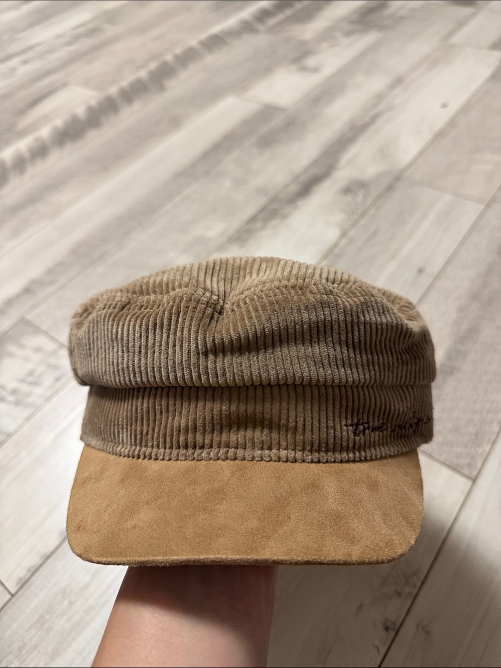 True Religion Corduroy Baker Cap in Brown